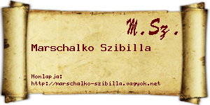 Marschalko Szibilla névjegykártya